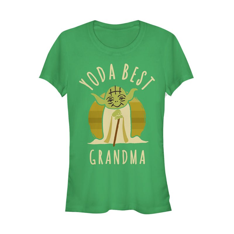 Junior's Star Wars Yoda Best Grandma Cartoon T-Shirt