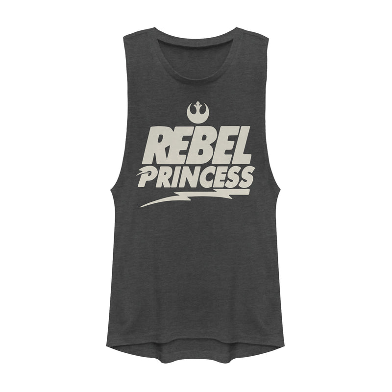 Junior's Star Wars Rebel Princess Rocker Festival Muscle Tee