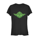 Junior's Star Wars St. Patrick's Yoda Clover Face T-Shirt