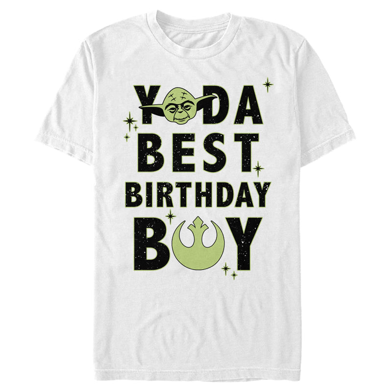 Men's Star Wars Yoda Best Birthday Boy Rebel Logo T-Shirt