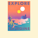 Men's Star Wars Explore Tatooine Travel Poster T-Shirt