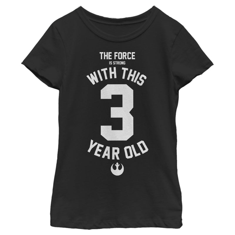 Girl's Star Wars Force Is Strong With This Year Old Rebel Logo T-Shirt