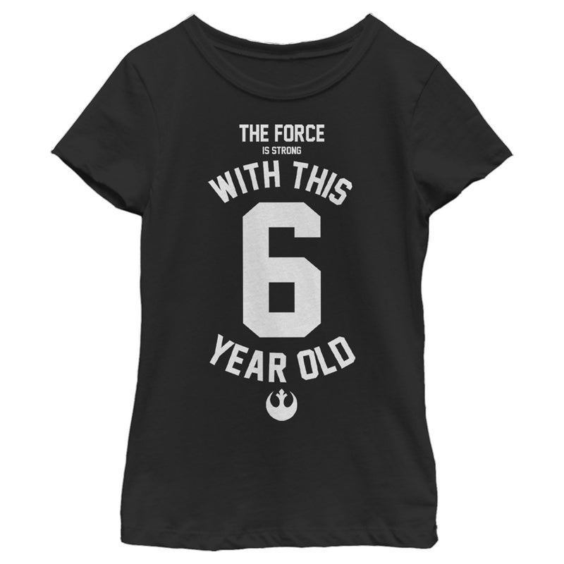 Girl's Star Wars Force Is Strong With This Year Old Rebel Logo T-Shirt