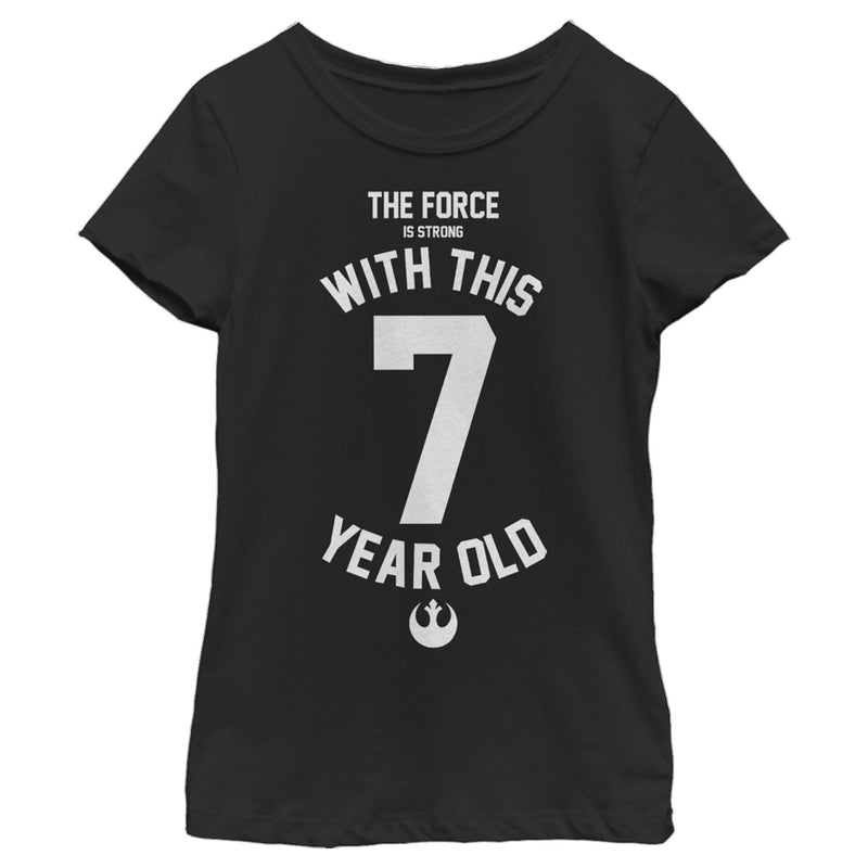 Girl's Star Wars Force Is Strong With This Year Old Rebel Logo T-Shirt