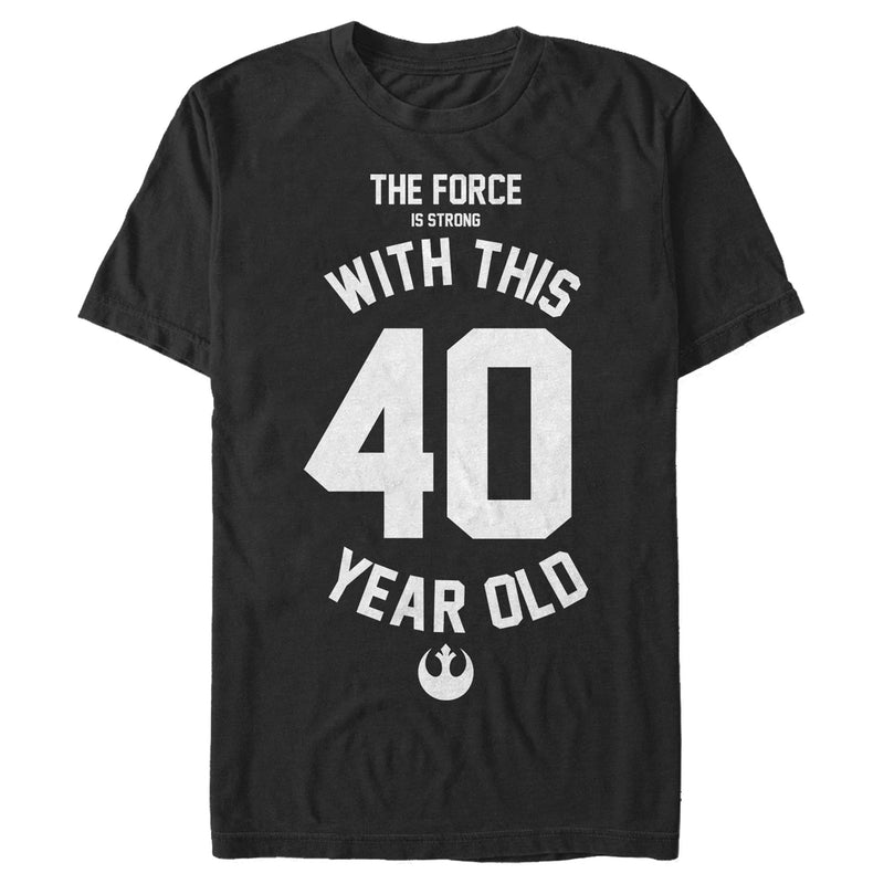 Men's Star Wars Force Is Strong With This 40 Year Old Rebel Logo T-Shirt