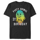 Men's Star Wars Chewie Party Animal 21st Birthday Color Portrait T-Shirt