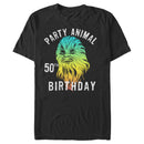 Men's Star Wars Chewie Party Animal 50th Birthday Color Portrait T-Shirt