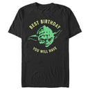 Men's Star Wars Yoda Best Birthday You Will Have Stencil T-Shirt