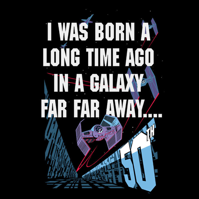 Men's Star Wars I Was Born A Time Ago 50th Birthday Portrait T-Shirt