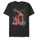 Men's Star Wars Darth Vader 40th Birthday Abstract Background T-Shirt