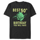 Men's Star Wars Yoda Best 50th Birthday You Will Have Stencil T-Shirt