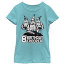 Girl's Star Wars Stormtrooper Party Hats Trio 8th Birthday Trooper T-Shirt