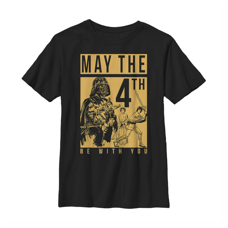 Boy's Star Wars May the Fourth Two Tone Box T-Shirt