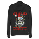 Junior's Star Wars Find Droids for Christmas Cowl Neck Sweatshirt