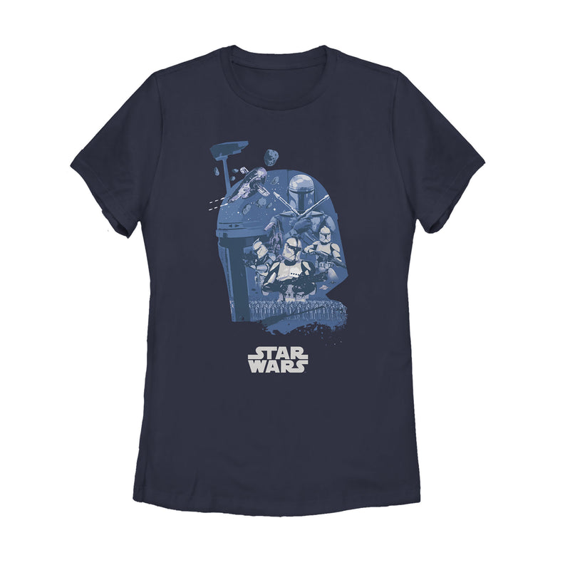 Women's Star Wars Unifying Boba Fett Collage T-Shirt