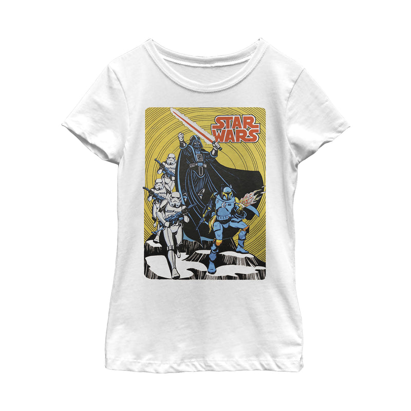 Girl's Star Wars Vintage Dark Side Cover T-Shirt