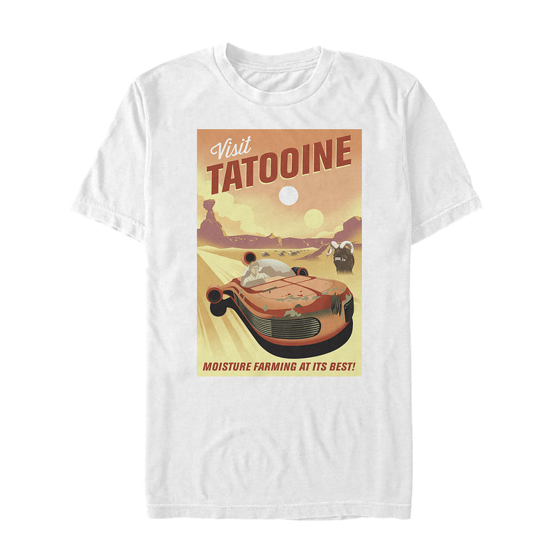 Men's Star Wars Visit Tatooine Travel Poster T-Shirt