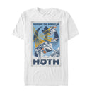 Men's Star Wars Rebellion Hoth Travel Poster T-Shirt