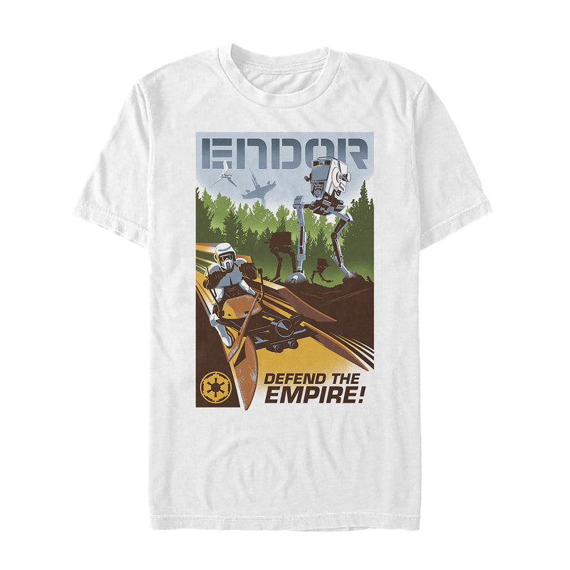 Men's Star Wars Endor Travel Poster T-Shirt