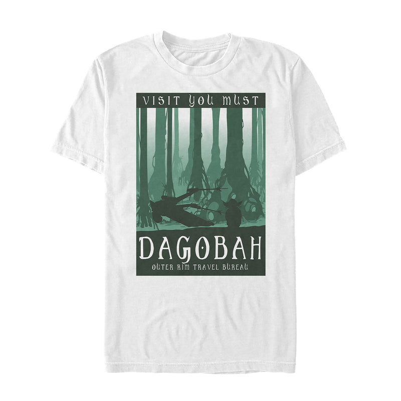 Men's Star Wars Visit Dagobah Travel Poster T-Shirt