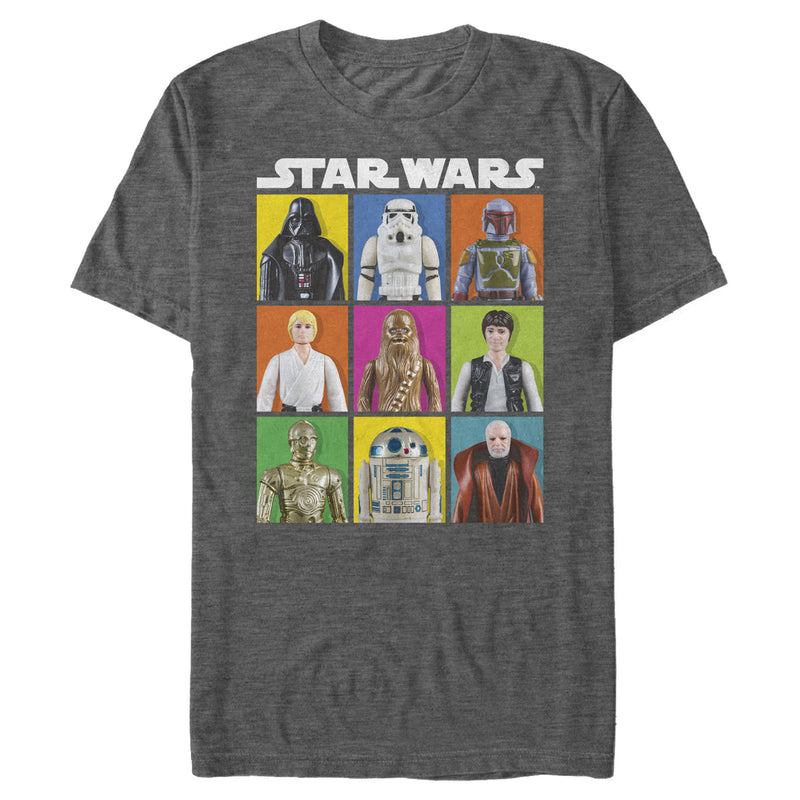Men's Star Wars Character Grid Action Figure T-Shirt