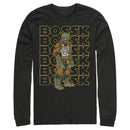 Men's Star Wars Bossk Yellow Text Stack Long Sleeve Shirt