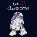 Junior's Star Wars Valentine's Day You R2 Awesome T-Shirt