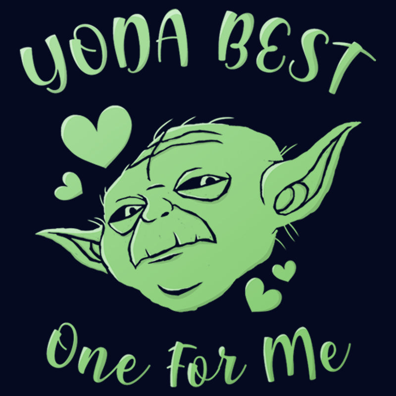 Junior's Star Wars Valentine's Day Yoda Best One for Me T-Shirt