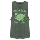 Junior's Star Wars Valentine's Day Yoda Best One for Me Festival Muscle Tee