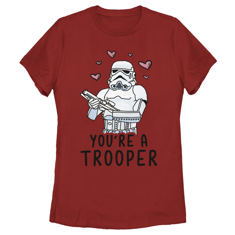 Women's Star Wars Valentine's Day You're A Trooper T-Shirt