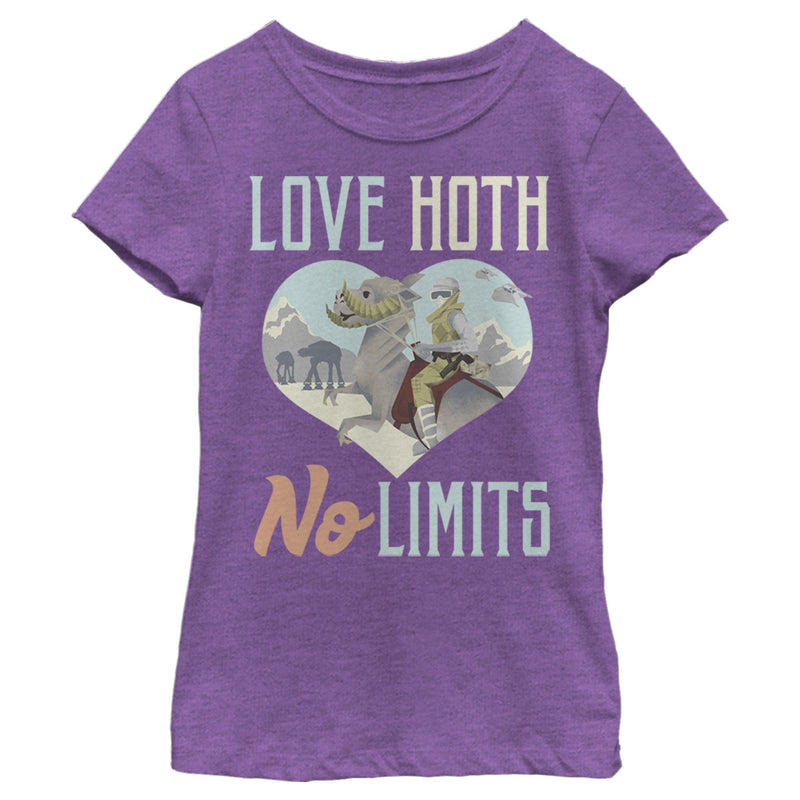 Girl's Star Wars Valentine's Day Love Hoth No Limits T-Shirt