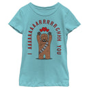 Girl's Star Wars Chewie Valentine I Aaaaarrrgh You T-Shirt