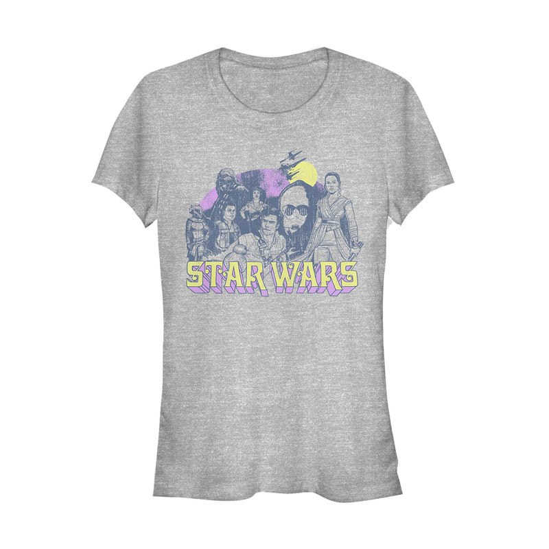 Junior's Star Wars: The Rise of Skywalker Vintage Collage T-Shirt