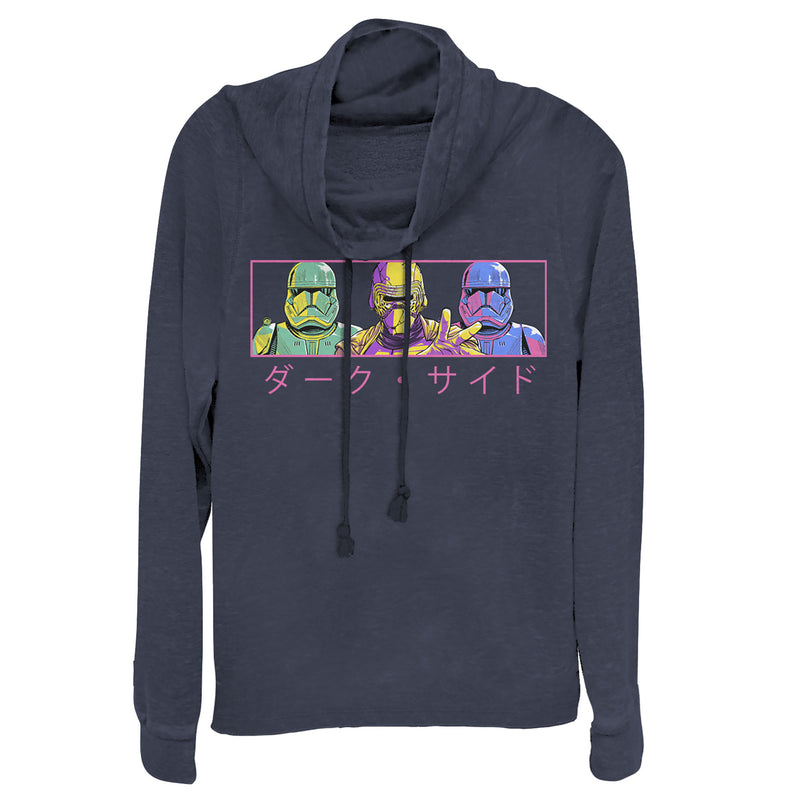 Junior's Star Wars: The Rise of Skywalker Kanji Dark Trio Cowl Neck Sweatshirt