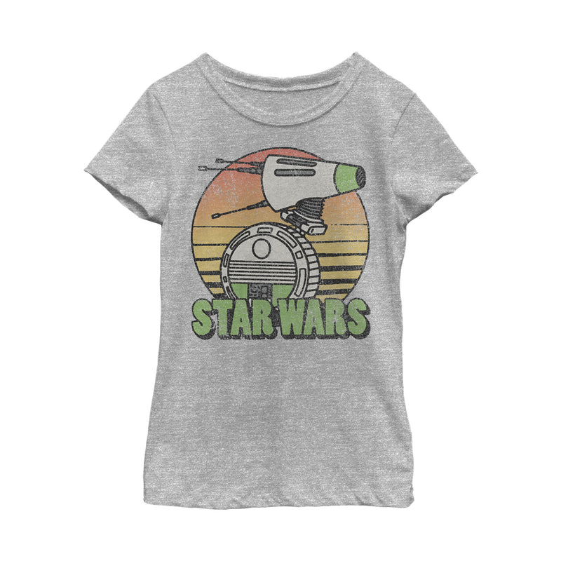 Girl's Star Wars: The Rise of Skywalker Retro D-0 Sunset T-Shirt