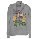 Junior's Star Wars: The Rise of Skywalker Retro D-0 Sunset Cowl Neck Sweatshirt