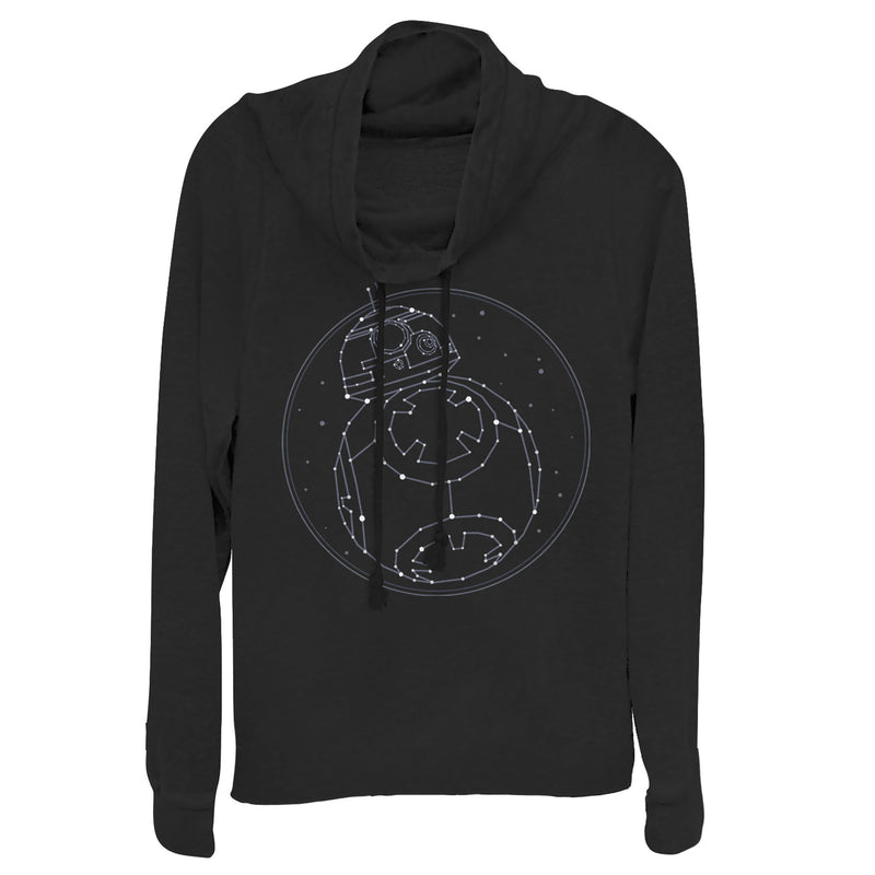 Junior's Star Wars: The Rise of Skywalker BB-8 Starry Constellation Cowl Neck Sweatshirt