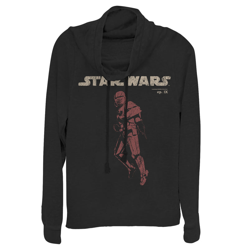 Junior's Star Wars: The Rise of Skywalker Retro Sith Trooper Flight Cowl Neck Sweatshirt