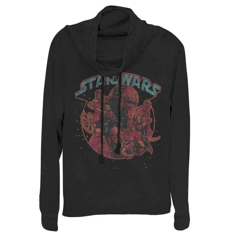 Junior's Star Wars: The Rise of Skywalker Dark Side Stars Cowl Neck Sweatshirt