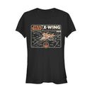 Junior's Star Wars: The Rise of Skywalker X-Wing Schematic Frame T-Shirt