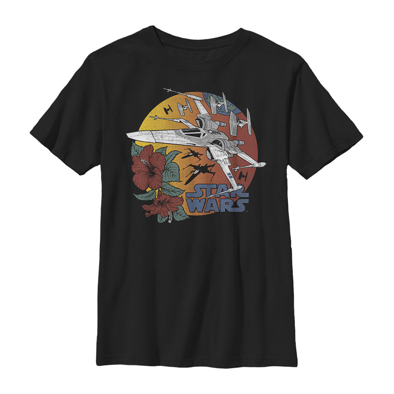 Boy's Star Wars: The Rise of Skywalker Tropical X-Wing T-Shirt