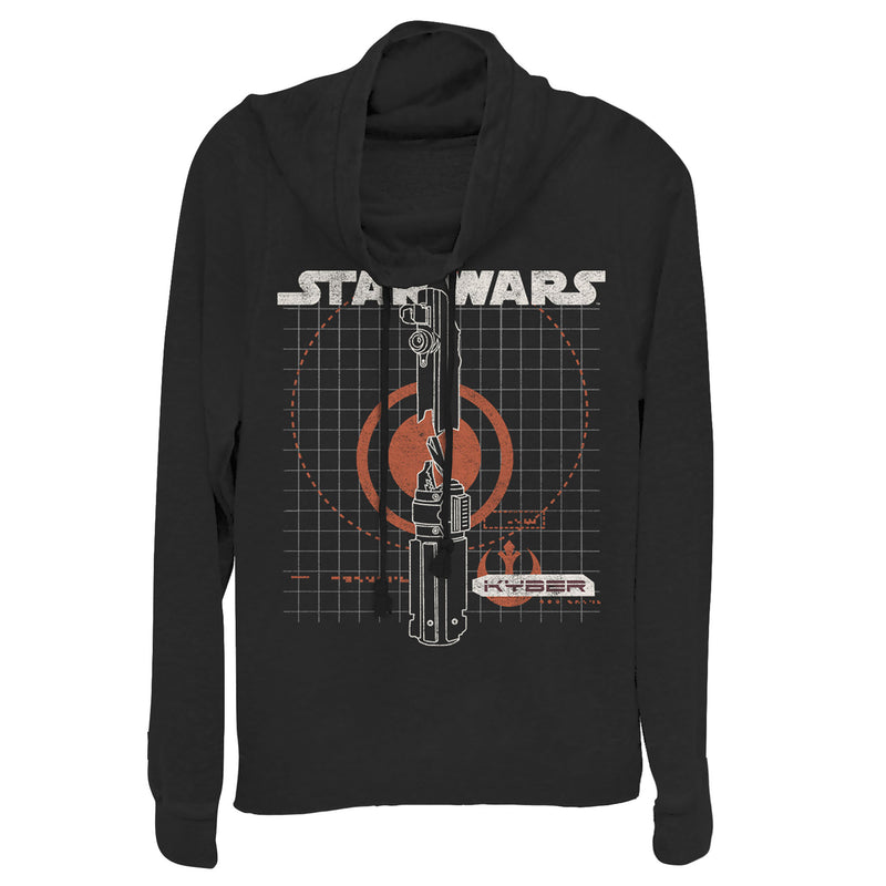 Junior's Star Wars: The Rise of Skywalker Kyber Crystal Cowl Neck Sweatshirt