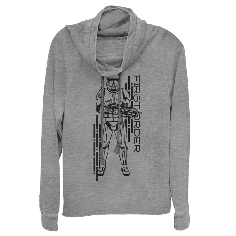 Junior's Star Wars: The Rise of Skywalker First Order Sith Trooper Cowl Neck Sweatshirt
