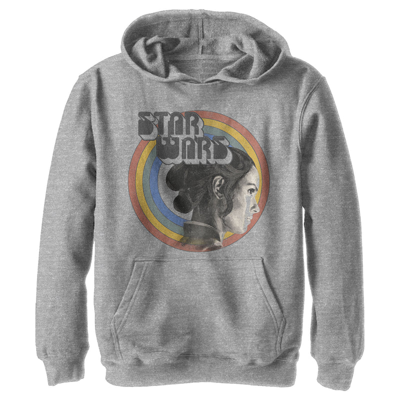 Boy's Star Wars: The Rise of Skywalker Rey Vintage Rainbow Pull Over Hoodie