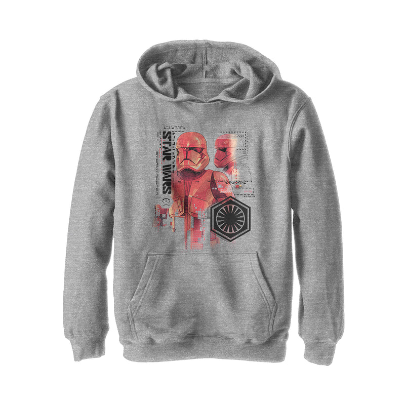 Boy's Star Wars: The Rise of Skywalker Sith Trooper Schematic Detail Pull Over Hoodie