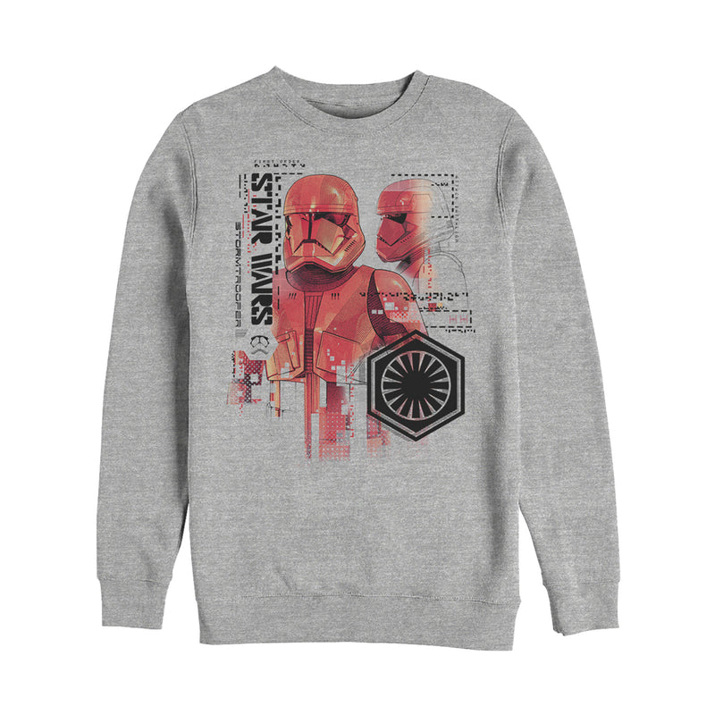 Men's Star Wars: The Rise of Skywalker Sith Trooper Schematic Detail Sweatshirt