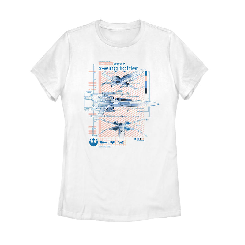 Women's Star Wars: The Rise of Skywalker X-Wing Details T-Shirt