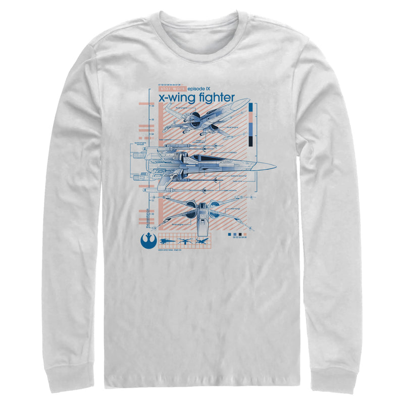 Men's Star Wars: The Rise of Skywalker X-Wing Details Long Sleeve Shirt