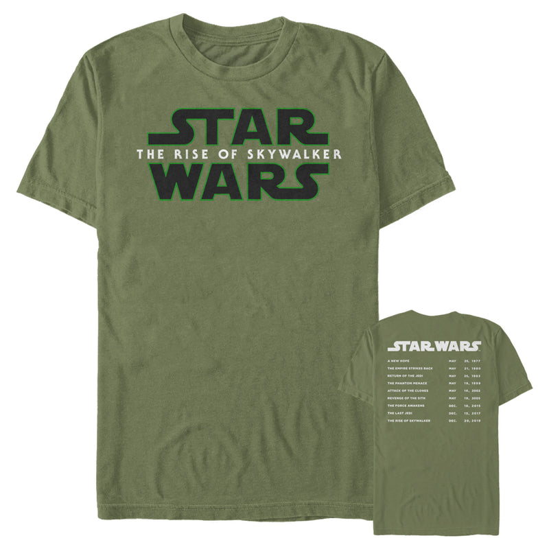 Men's Star Wars: The Rise of Skywalker Movie List T-Shirt