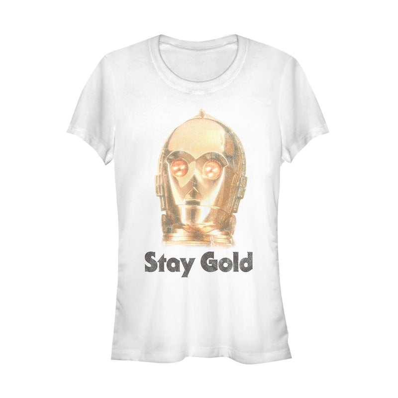 Junior's Star Wars: The Rise of Skywalker C-3PO Stay Gold T-Shirt